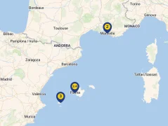 Mapa plavby